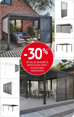 Brico Op alle gazebo's modus en riaci aanbieding