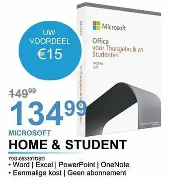 VCD Microsoft home + student aanbieding