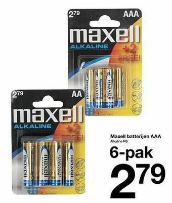 Zeeman Maxell batterijen aaa aanbieding