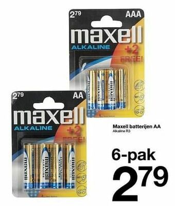 Zeeman Maxell batterijen aa aanbieding