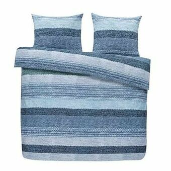 Leen Bakker Comfort dekbedovertrek Julian - blauw - 240x200 cm - Leen Bakker aanbieding