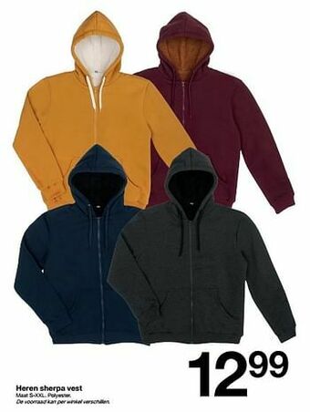 Zeeman Heren sherpa vest aanbieding