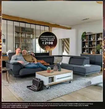 Henders & Hazel Hoekopstelling santiago in stof aanbieding