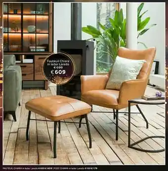 Henders & Hazel Fauteuil chiara in leder laredo aanbieding