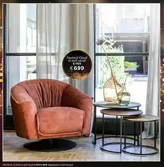 Henders & Hazel Fauteuil cloud in stof aanbieding