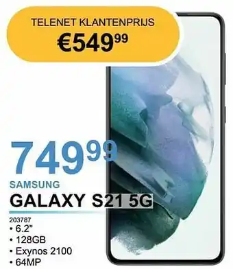 VCD Samsung galaxy s21 5g aanbieding