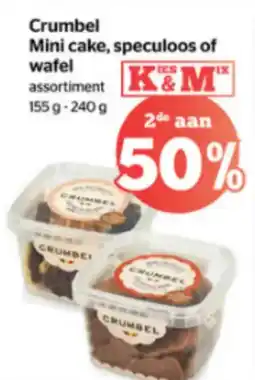 Spar Crumbel Mini cake, speculoos of wafel aanbieding