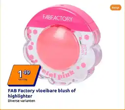 Action FAB Factory vloeibare blush of highlighter aanbieding