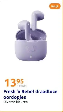 Action Fresh 'n Rebel draadloze oordopjes aanbieding