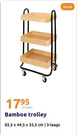 Action Bamboe trolley aanbieding
