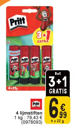 Cora 4 lijmstiften aanbieding
