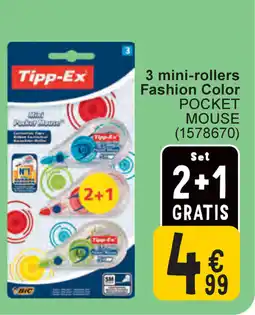 Cora 3 mini-rollers Fashion Color aanbieding