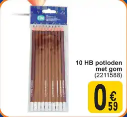 Cora 10 HB potloden met gom aanbieding