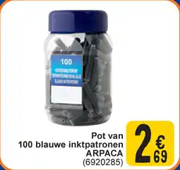 Cora Pot van 100 blauwe inktpatronen arpaca aanbieding