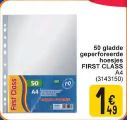 Cora 50 gladde geperforeerde hoesjes first class A4 aanbieding