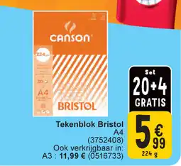 Cora Tekenblok Bristol A4 aanbieding
