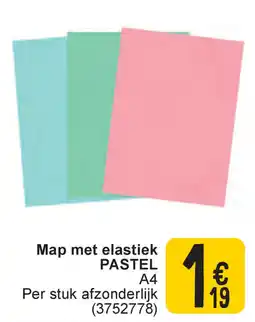 Cora Map met elastiek pastel A4 aanbieding