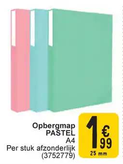 Cora Opbergmap pastel A4 aanbieding