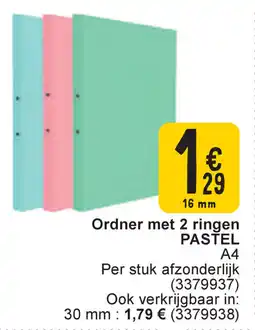 Cora Ordner met 2 ringen pastel A4 aanbieding