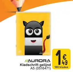 Cora Aurora Kladschrift gelijnd A5 aanbieding