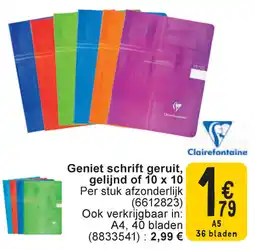 Cora Geniet schrift geruit, gelijnd of 10 x 10 aanbieding
