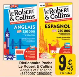Cora Dictionnaire Poche Le Robert & Collins aanbieding
