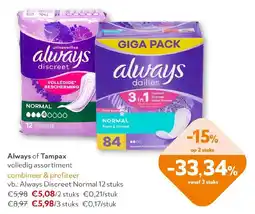 OKay Always of Tampax aanbieding