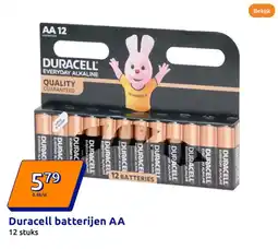 Action Duracell batterijen AA 12 stukS aanbieding