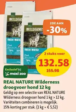 Maxi Zoo REAL NATURE Wilderness droogvoer hond 12 kg aanbieding