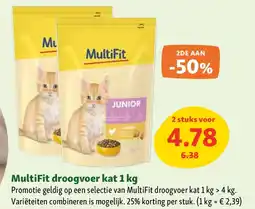 Maxi Zoo MultiFit droogvoer kat 1 kg aanbieding