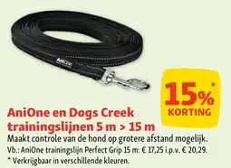 Maxi Zoo AniOne en Dogs Creek trainingslijnen 5 m > 15 m aanbieding