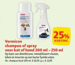 Vermicon shampoo of spray voor kat of hond 200 ml - 250 ml
