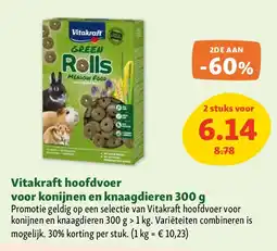 Maxi Zoo Vitakraft hoofdvoer voor konijnen en knaagdieren 300 g aanbieding