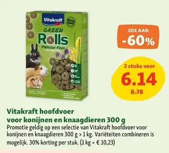 Maxi Zoo Vitakraft hoofdvoer voor konijnen en knaagdieren 300 g aanbieding