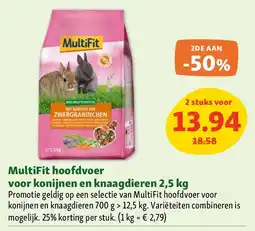 Maxi Zoo MultiFit hoofdvoer voor konijnen en knaagdieren 2,5 kg aanbieding
