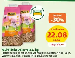 Maxi Zoo MultiFit houtkorrels 11 kg aanbieding