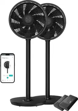 Coolblue Duux Whisper Flex 2 Noir + Duux Battery 10,8 Volts Lot de 2 aanbieding