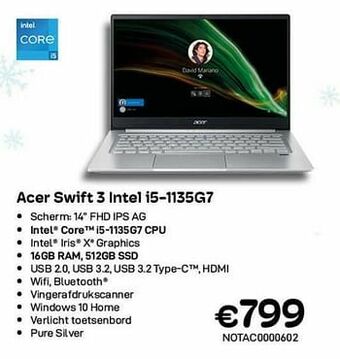 CompuDeals Acer swift 3 intel i5-1135g7 aanbieding