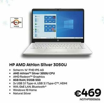 CompuDeals Hp amd athlon silver 3050u aanbieding