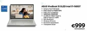 CompuDeals Asus vivobook 15 oled intel i7-1165g7 aanbieding