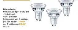 GAMMA Philips LED spot GU10 5W aanbieding