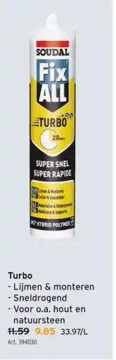 GAMMA Turbo aanbieding