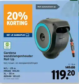 GAMMA Gardena wandslangenhouder Roll Up aanbieding
