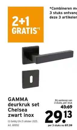GAMMA GAMMA deurkruk set Chelsea aanbieding