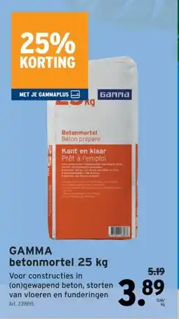 GAMMA GAMMA betonmortel 25 kg aanbieding
