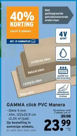 GAMMA GAMMA click PVC Manera aanbieding