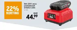 GAMMA Skil 20V accu snelladerset 3116AA 2Ah aanbieding
