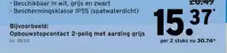GAMMA Opbouwstopcontact 2-polig met aarding grijs aanbieding