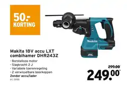 GAMMA Makita 18V accu LXT combihamer DHR243Z aanbieding