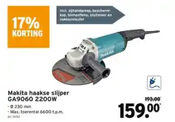 GAMMA Makita haakse slijper GA9060 2200W aanbieding